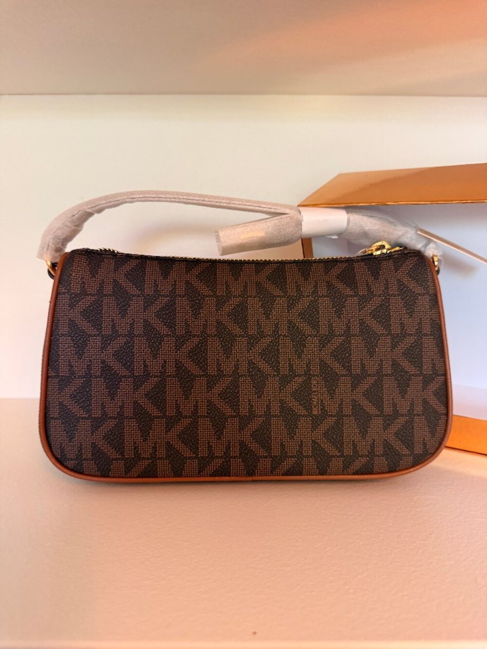 Michael Kors Jet Set Medium Leather Crossbody Bag | Brown NEW IN BOX